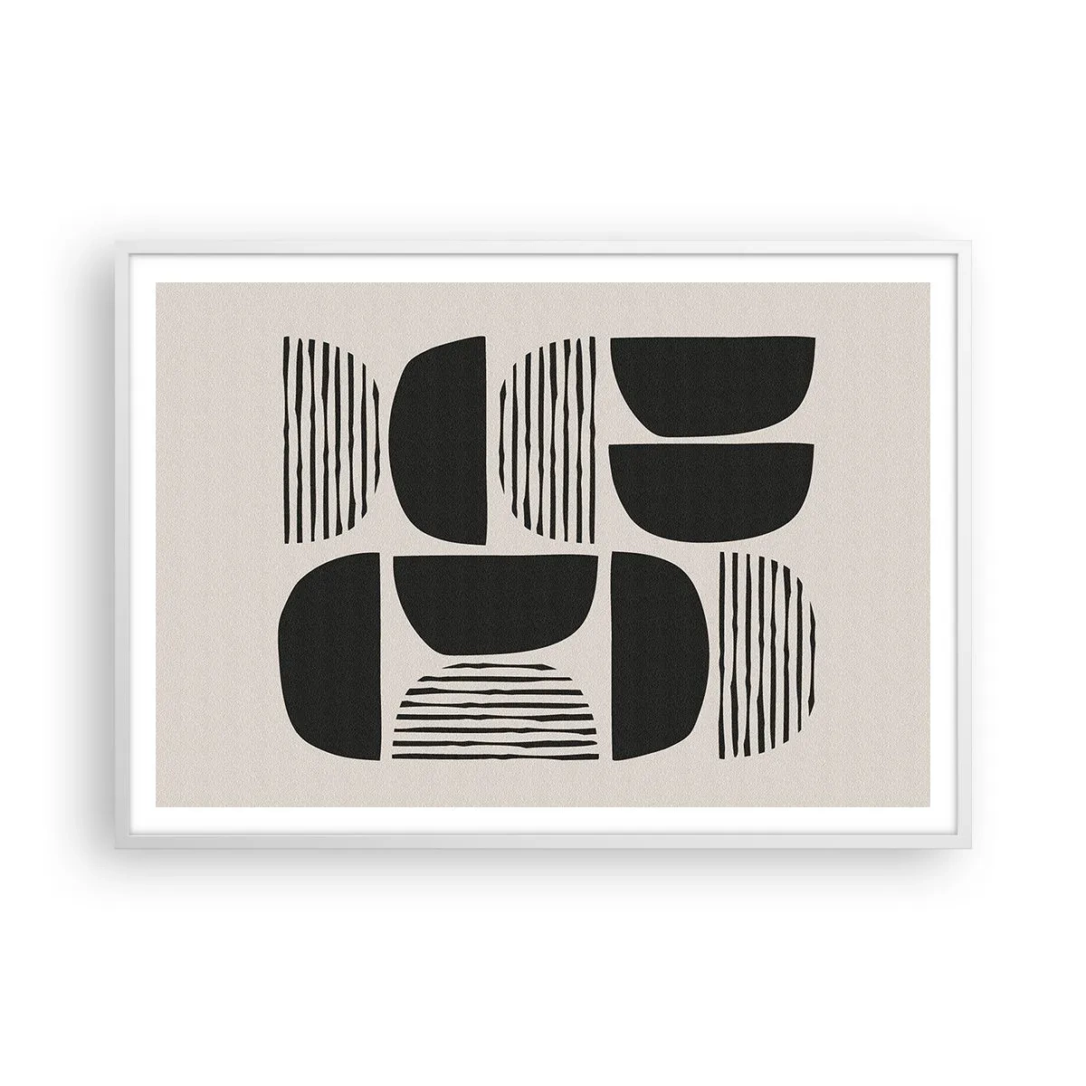 Plakat i hvid ramme - Halvhjertede arrangementer - 100x70 cm