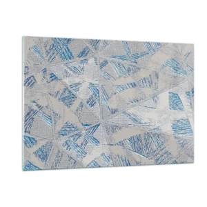 Billede på glas - I en gråblå labyrint - 120x80 cm