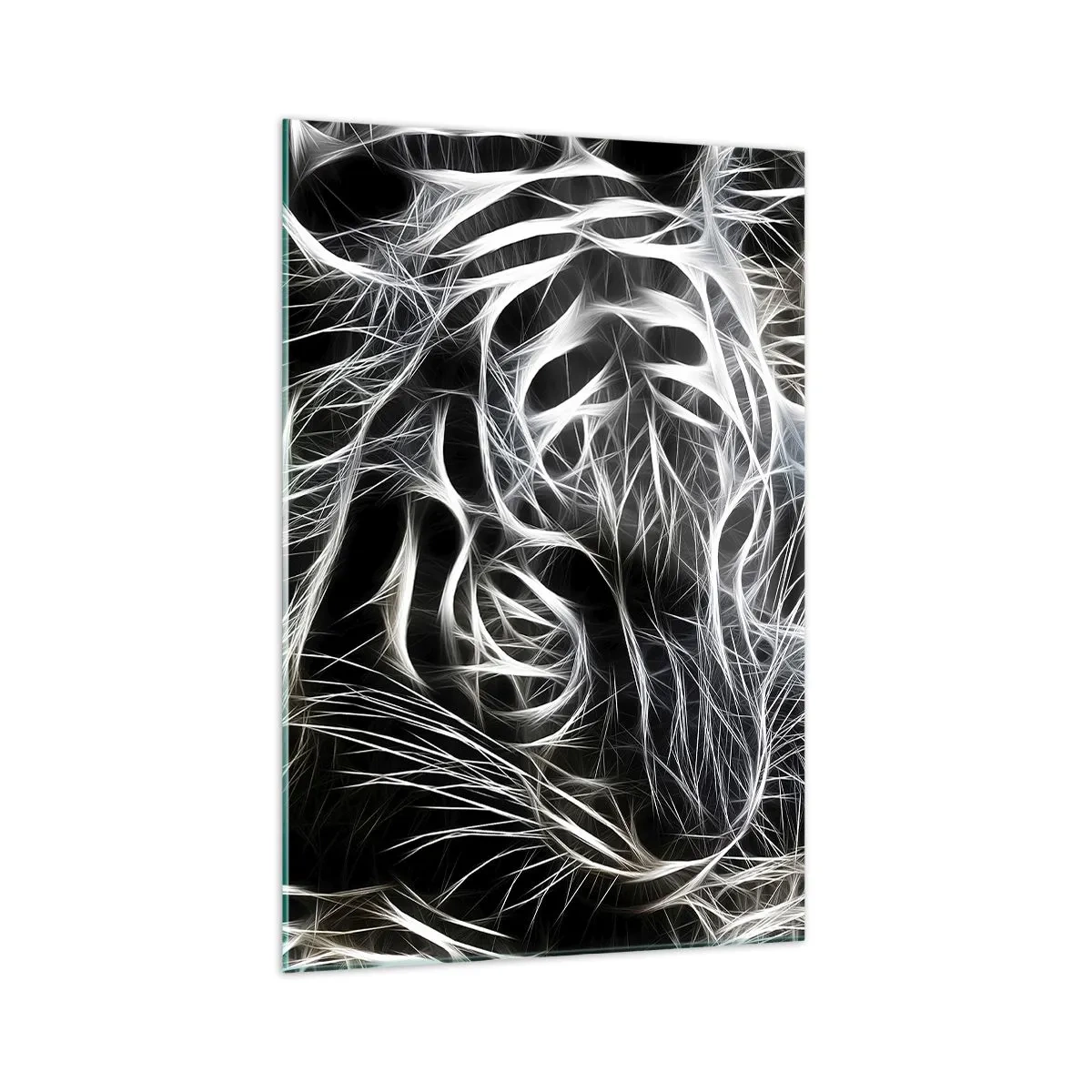 Billede på glas - En undersøgelse af kattens lethed - 70x100 cm