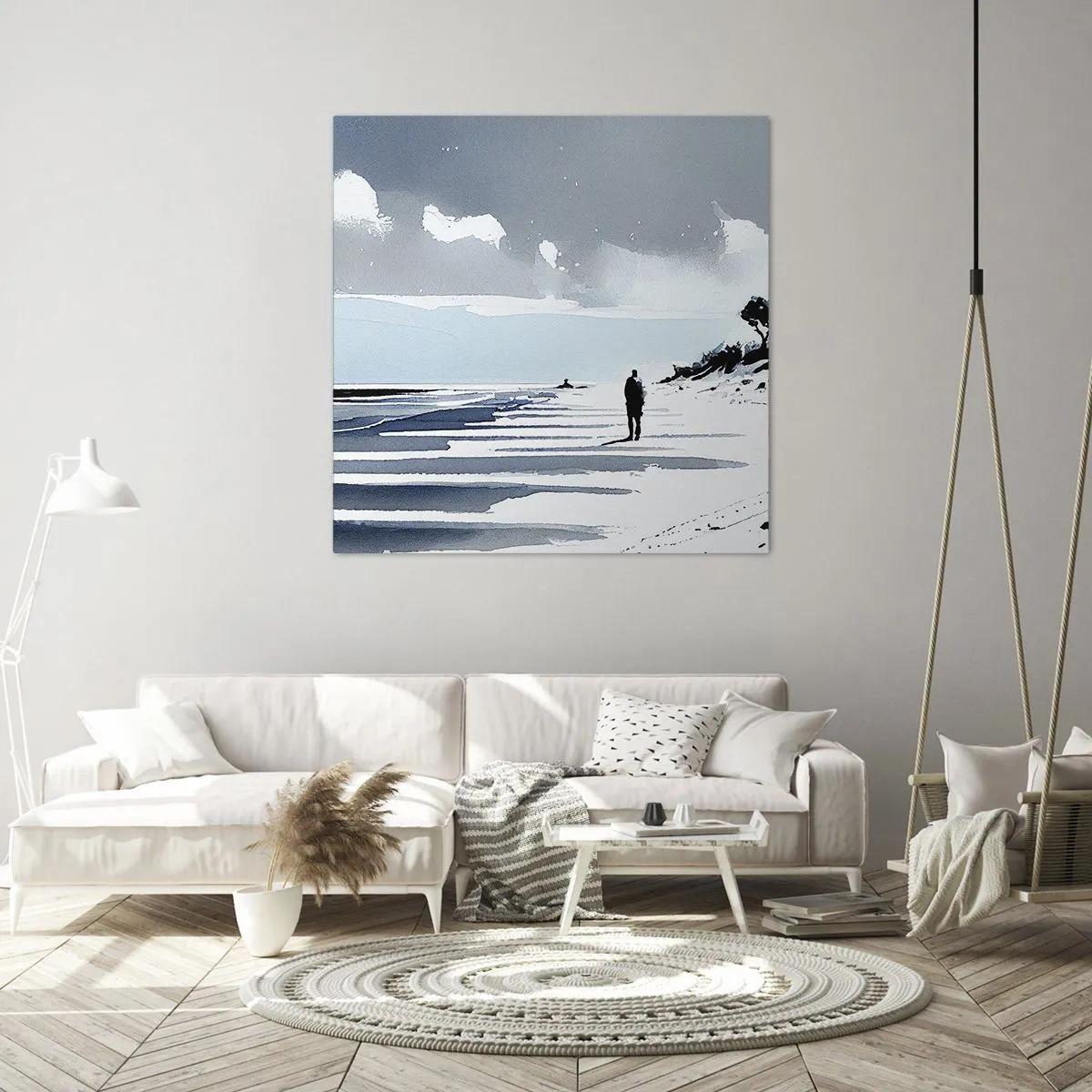 Lærredstryk - Billede på lærred - Alene - 50x50 cm