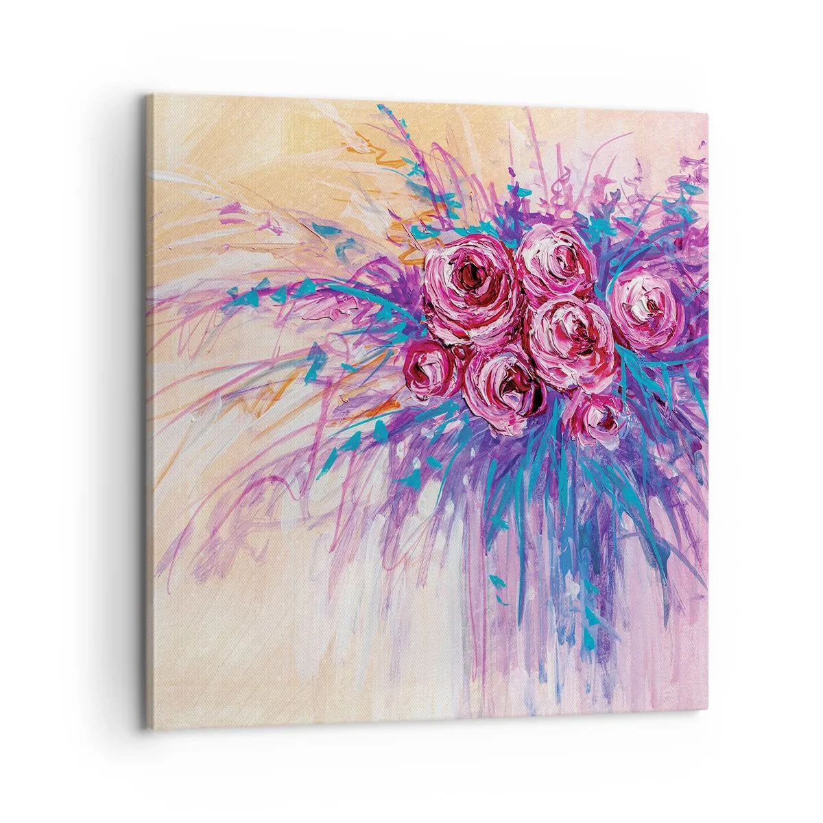 Lærredstryk - Billede på lærred - Rose springvand - 60x60 cm