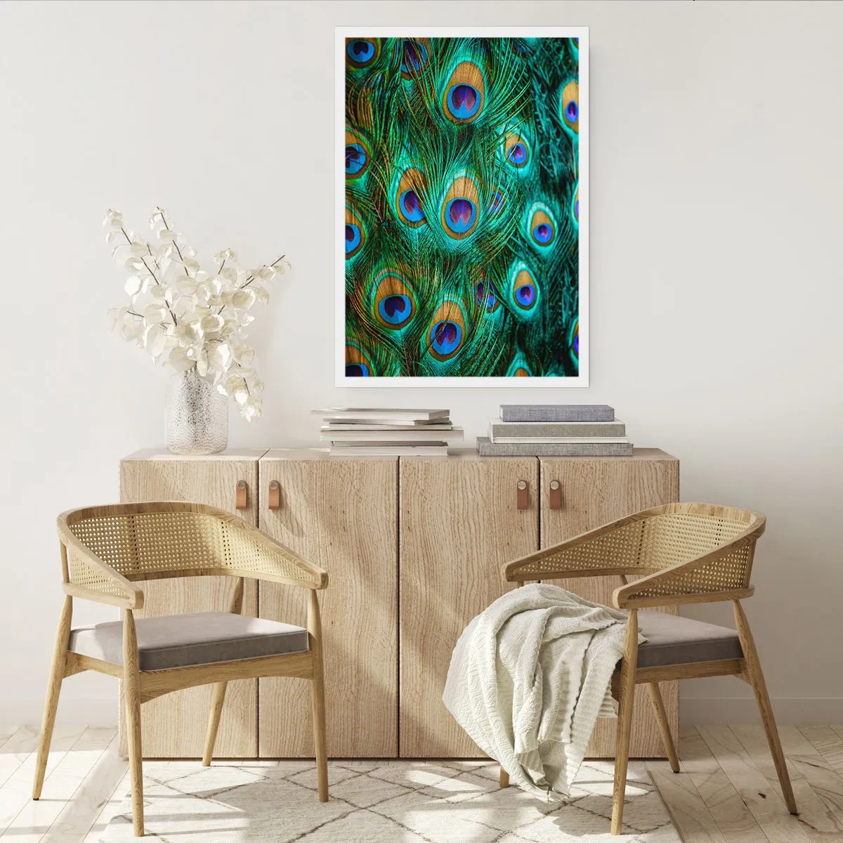 Plakat - En påfugls blik - 70x100 cm