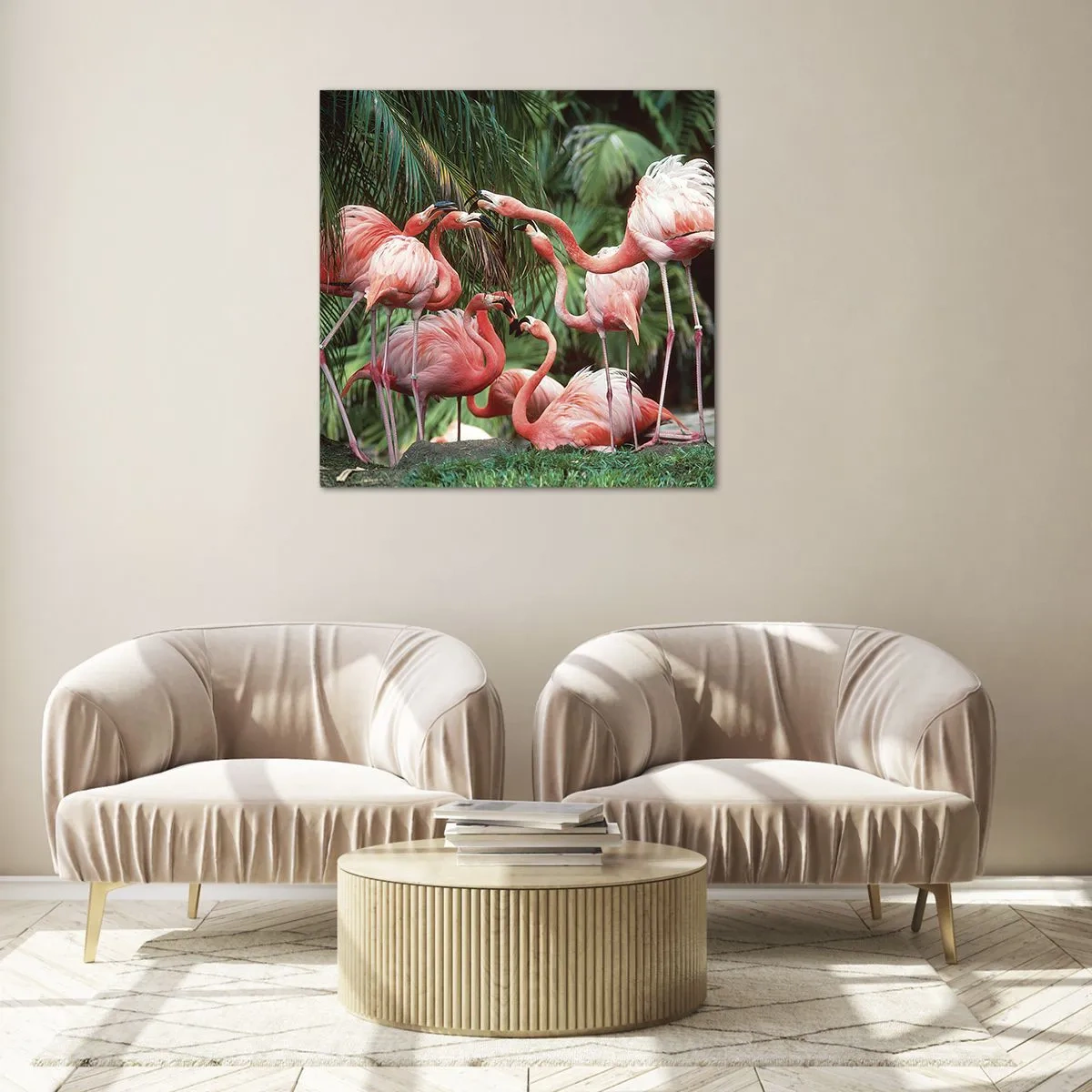 Billede på glas - Sladder om eftermiddagen - 70x70 cm