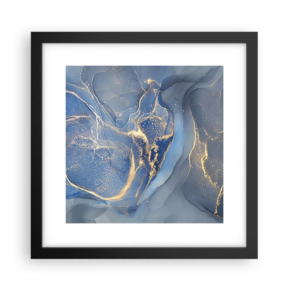 Plakat i sort ramme - Guldstøv - 30x30 cm