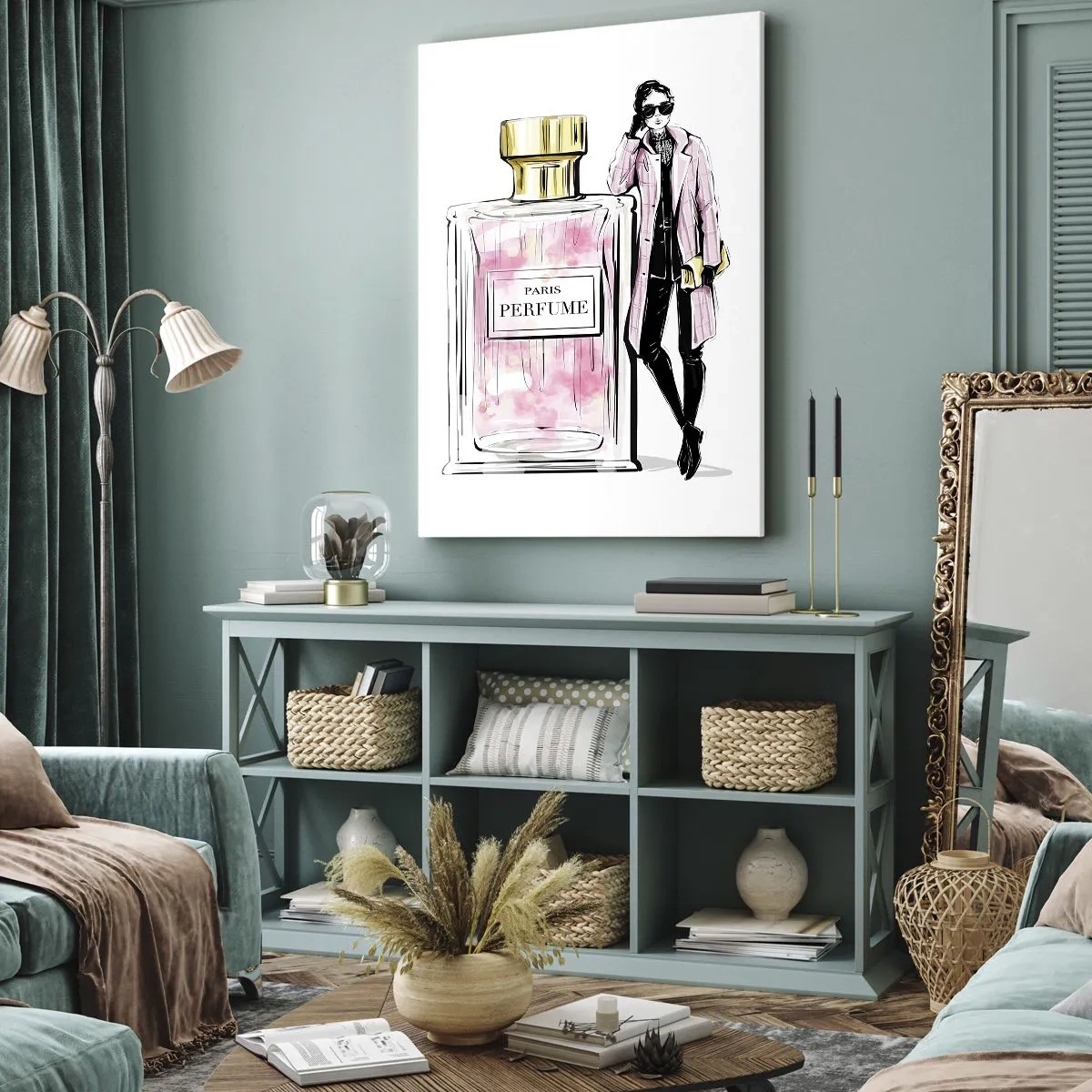 Lærredstryk - Billede på lærred - Parisisk sensualitet - 50x70 cm