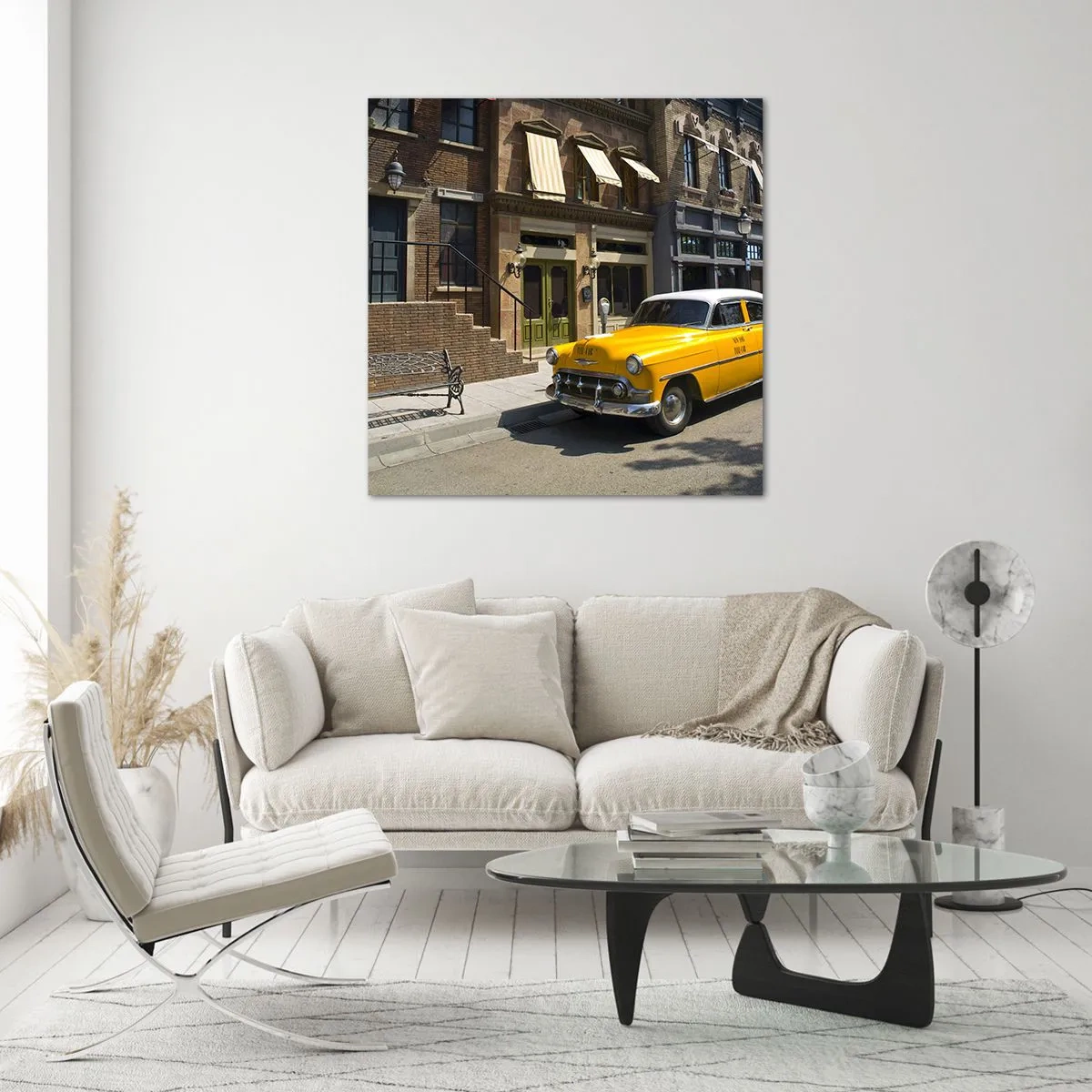 Billede på glas - Der var engang i Amerika - 70x70 cm