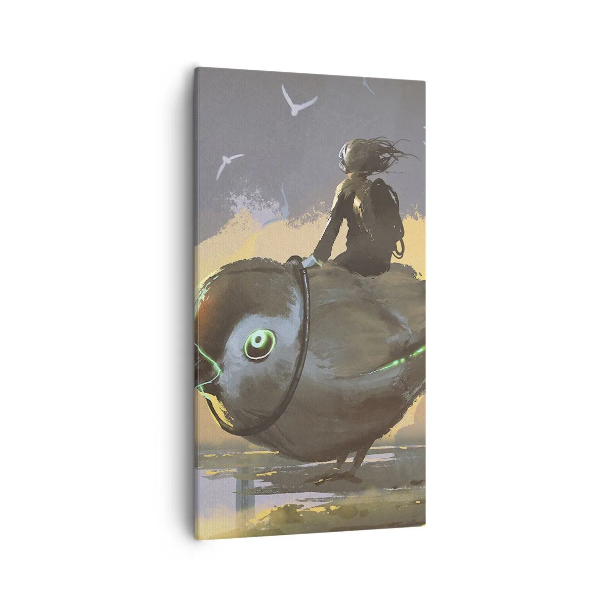 Lærredstryk - Billede på lærred - Et stop på en fantastisk rejse - 55x100 cm