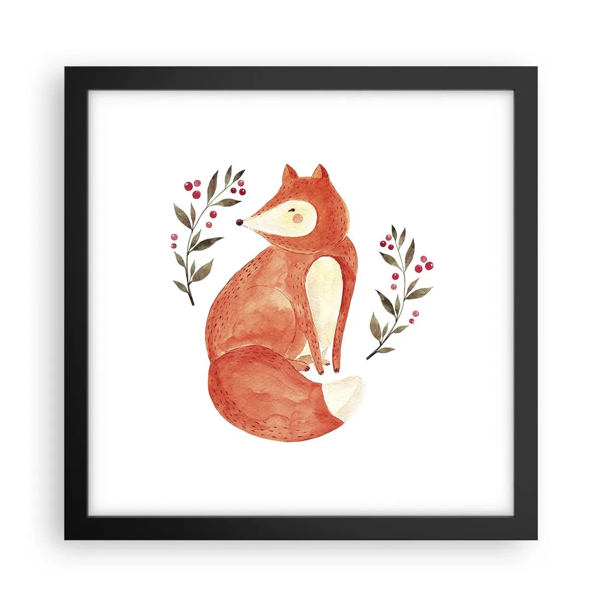 Plakat i sort ramme - Lille rødhåret - 30x30 cm