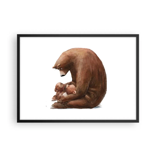 Plakat i sort ramme - Drøm sødt, børn - 70x50 cm