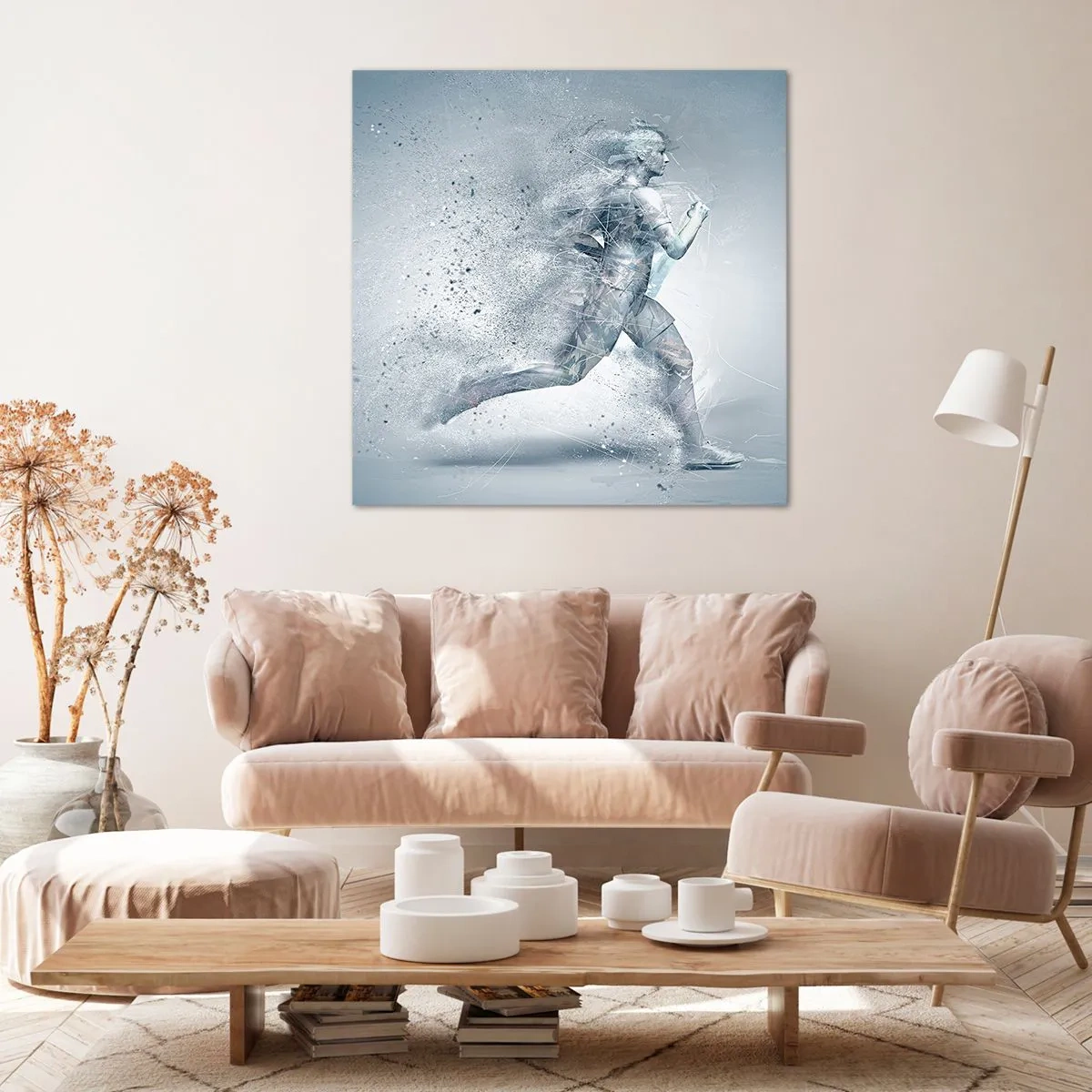 Lærredstryk - Billede på lærred - Krystalklar energi - 50x50 cm