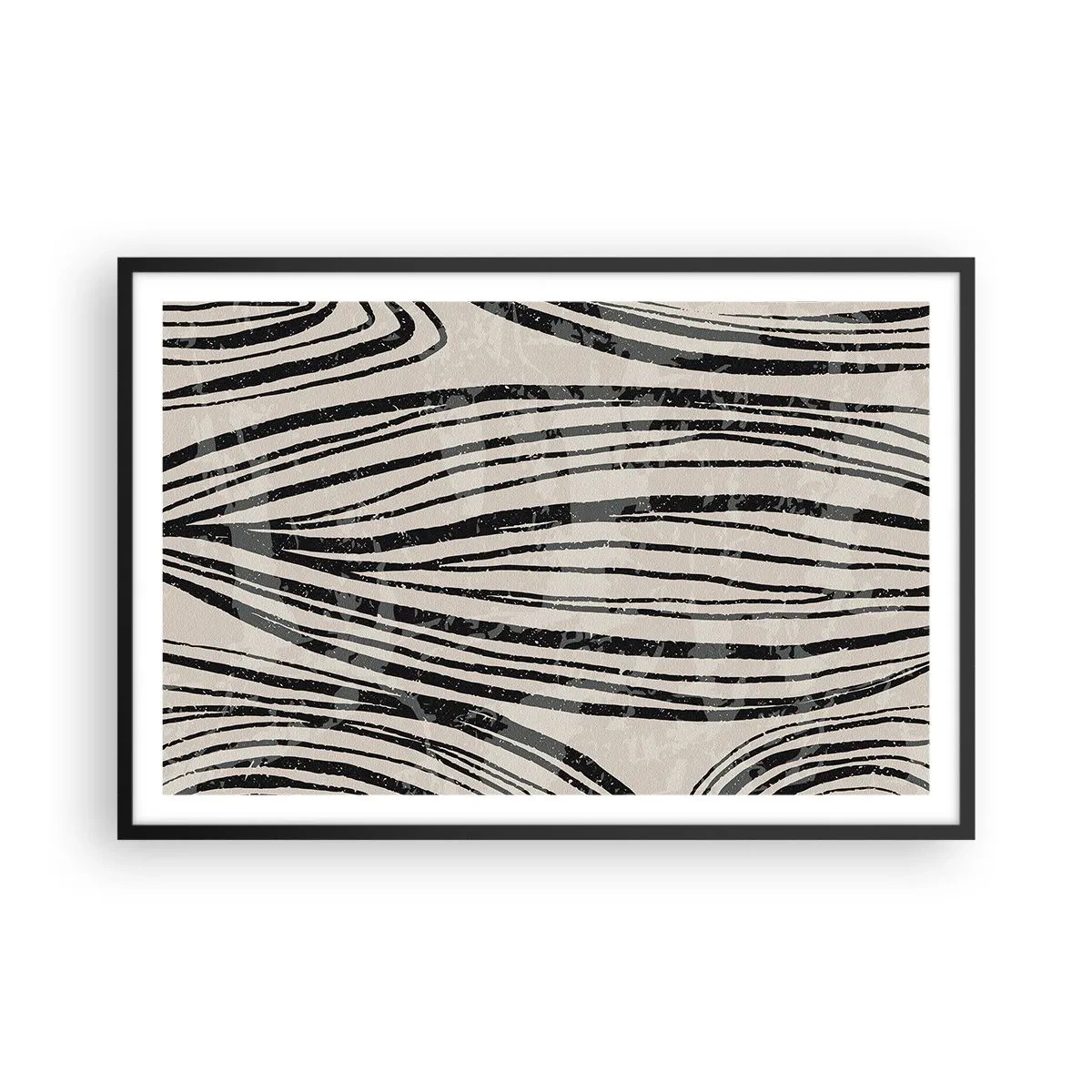 Plakat i sort ramme - Et spild af linjer - 91x61 cm