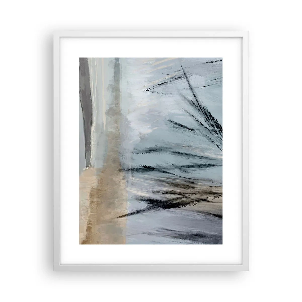 Plakat i hvid ramme - Vintermarker - 40x50 cm