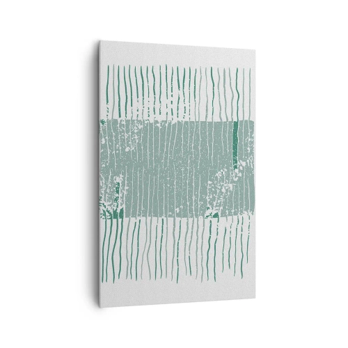 Lærredstryk - Billede på lærred - Marin abstraktion - 80x120 cm