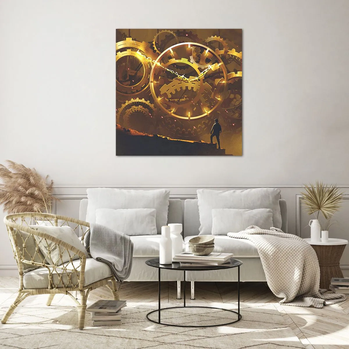 Billede på glas - Ved tidens kilde - 40x40 cm