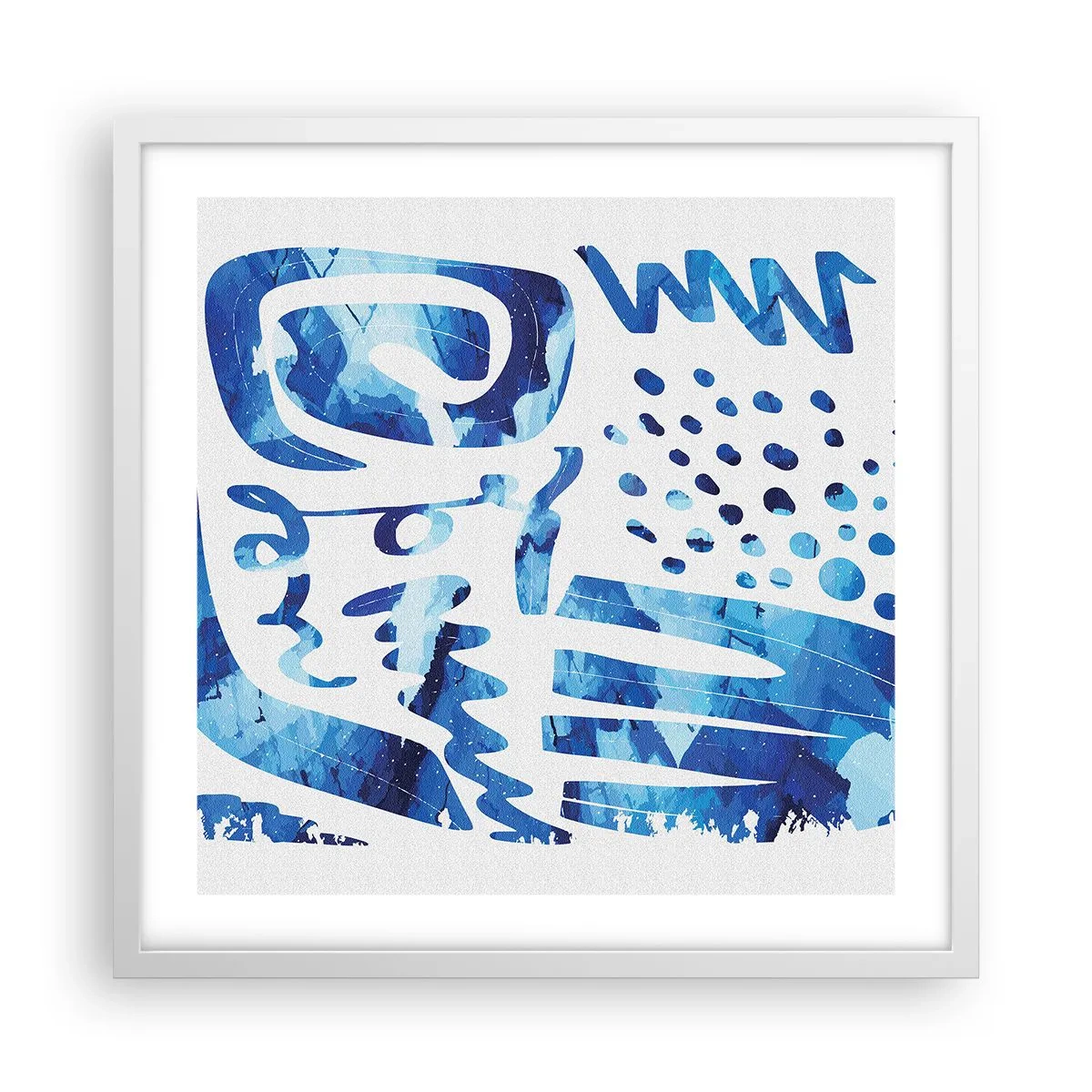 Plakat i hvid ramme - Tilbage til rødderne - 50x50 cm