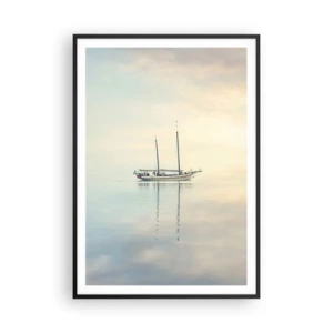 Plakat i sort ramme - I et hav af stilhed - 70x100 cm