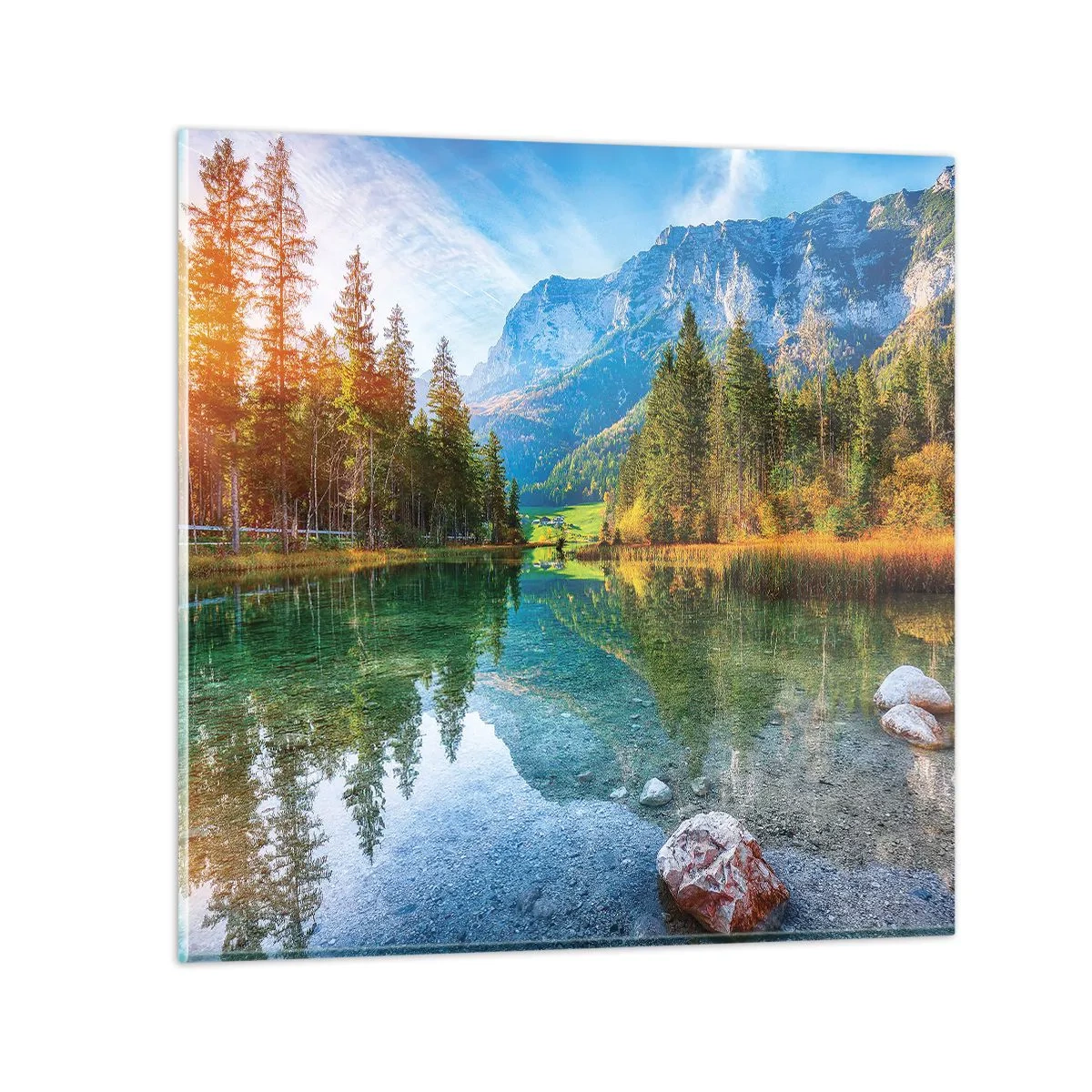 Billede på glas - Efterårets blidhed - 50x50 cm