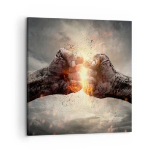 Lærredstryk - Billede på lærred - Stå op til kamp - 60x60 cm