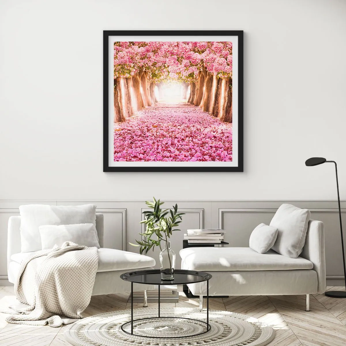 Plakat i sort ramme - Vejen til paradis - 30x30 cm