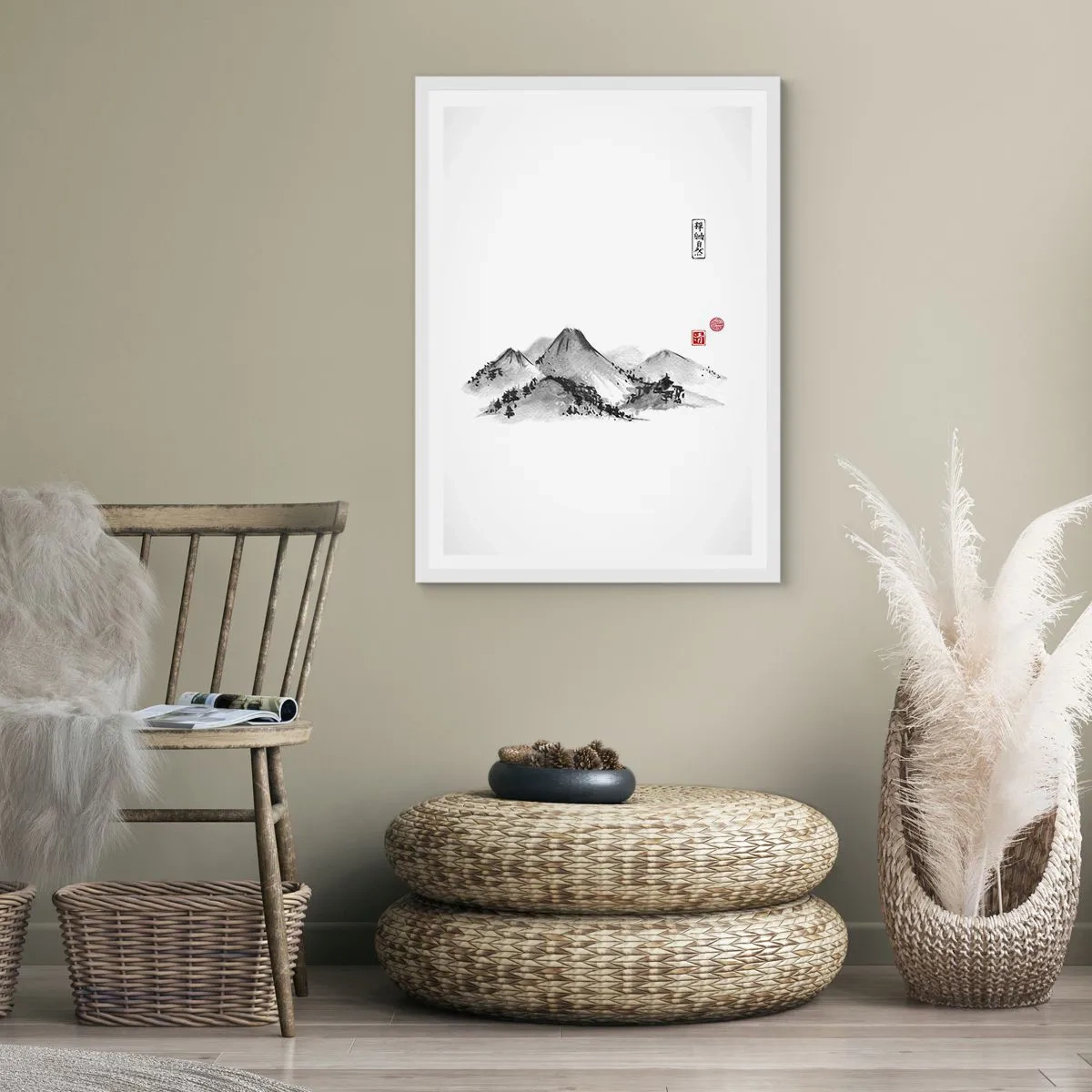 Plakat i hvid ramme - Langt væk - 50x70 cm