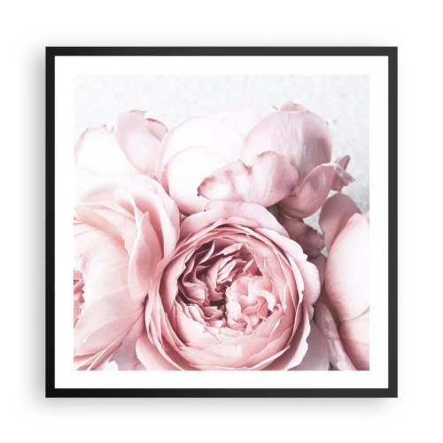 Plakat i sort ramme - For de romantiske - 60x60 cm
