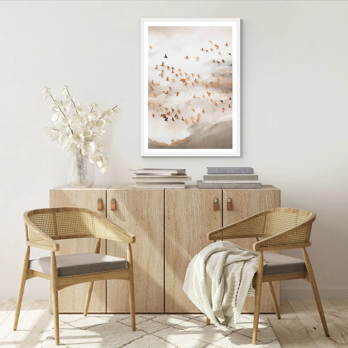 Plakat i hvid ramme - Det er på tide... - 40x50 cm