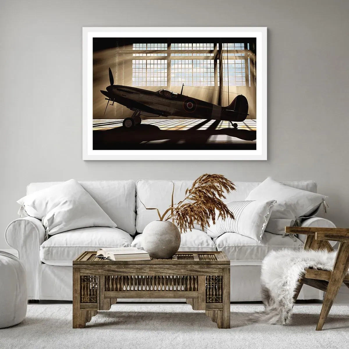 Plakat i hvid ramme - Resten af krigeren - 50x40 cm