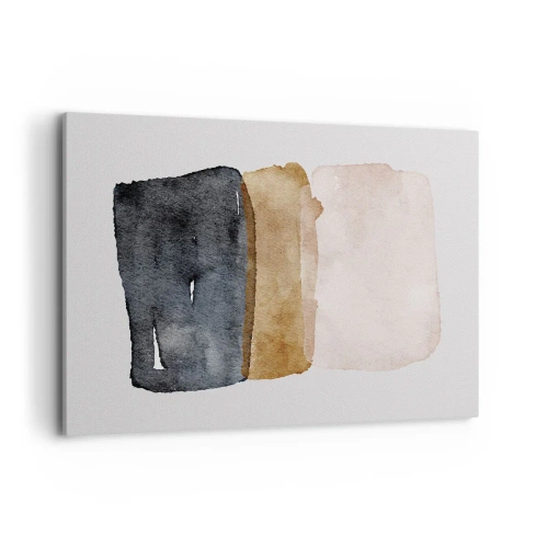 Lærredstryk - Billede på lærred - Sammensætning af jordfarver - 100x70 cm