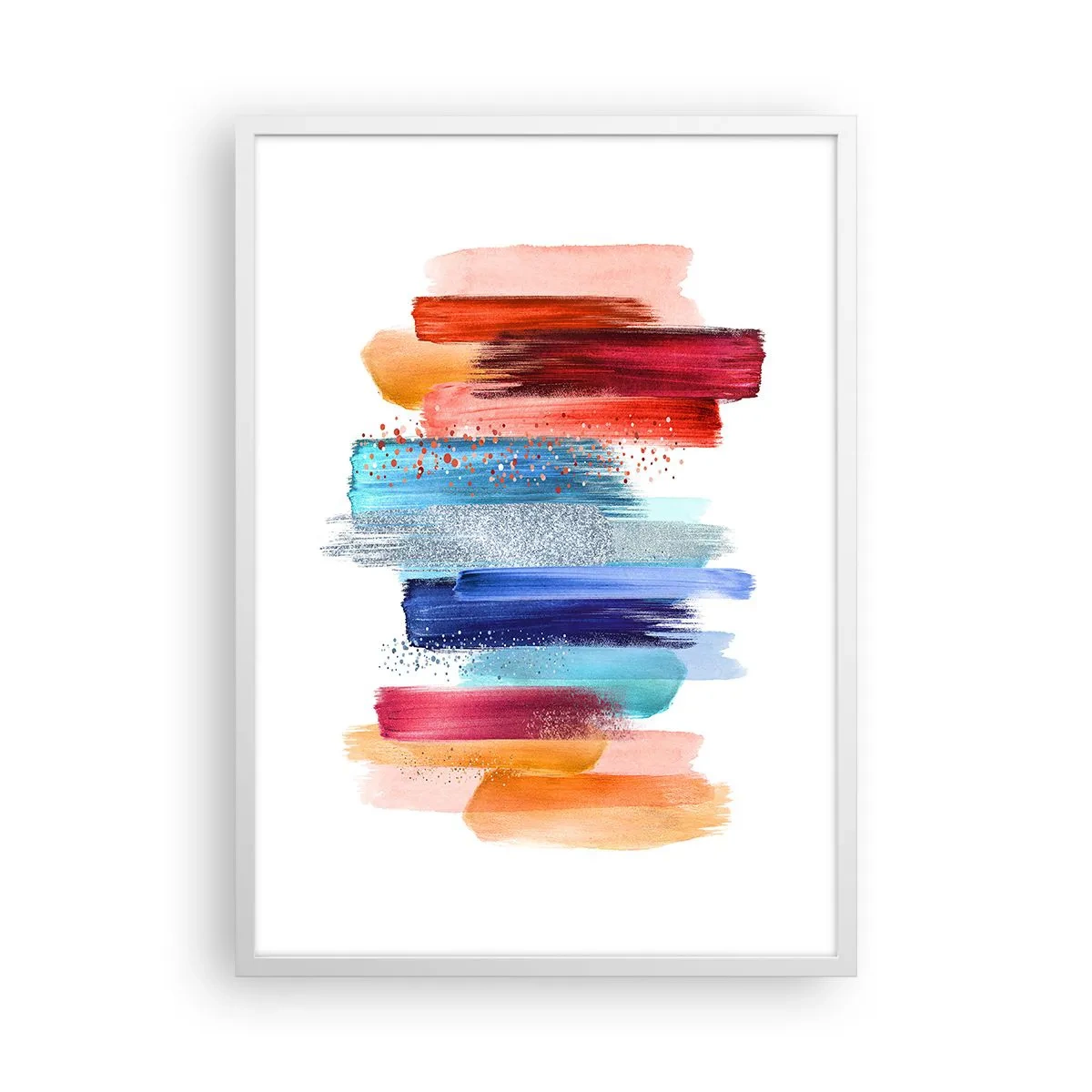 Plakat i hvid ramme - Op og ned - 50x70 cm