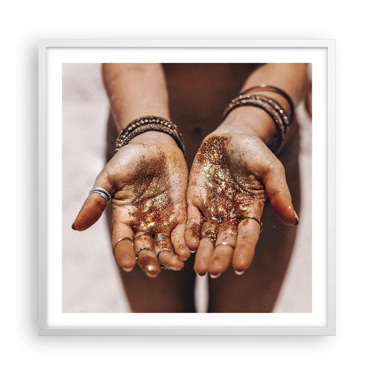 Plakat i hvid ramme - En gave til dig - 60x60 cm