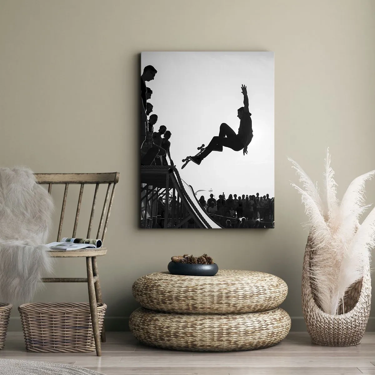 Lærredstryk - Billede på lærred - Helte og tilskuere - 50x70 cm