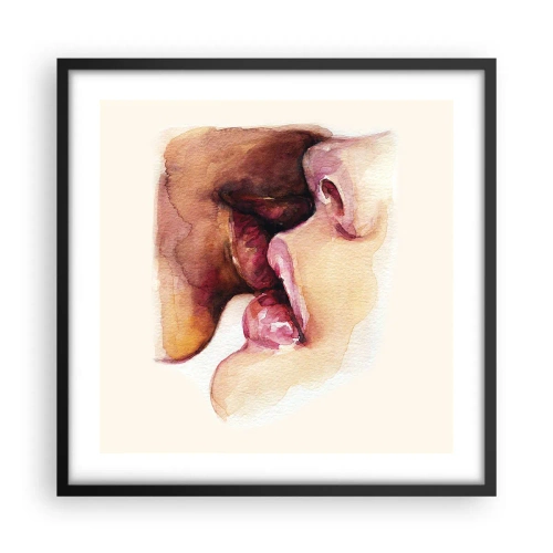 Plakat i sort ramme - Som nat og dag, jord og himmel - 50x50 cm