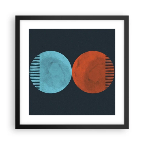 Plakat i sort ramme - Kun geometri? - 40x40 cm