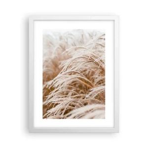 Plakat i hvid ramme - Bøjer sig for efterårssolen - 30x40 cm