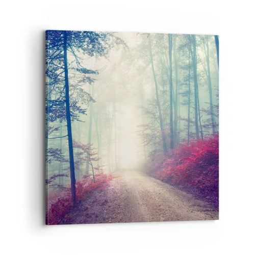 Lærredstryk - Billede på lærred - Hvor er det godt at stå op ved daggry - 70x70 cm