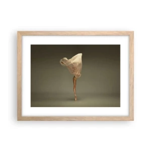 Plakat i ramme af lyst egetræ - Den er ved at flyve - 40x30 cm