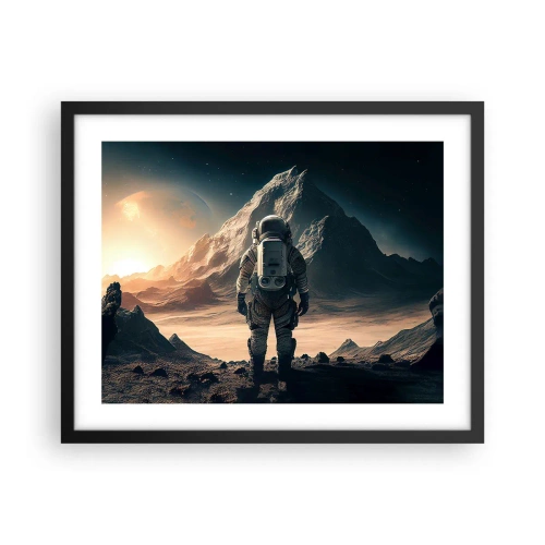 Plakat i sort ramme - En ny udfordring - 50x40 cm