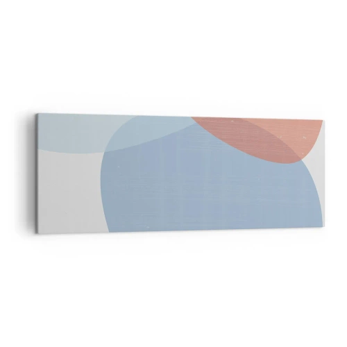 Lærredstryk - Billede på lærred - Pastelfarvede relationer - 140x50 cm