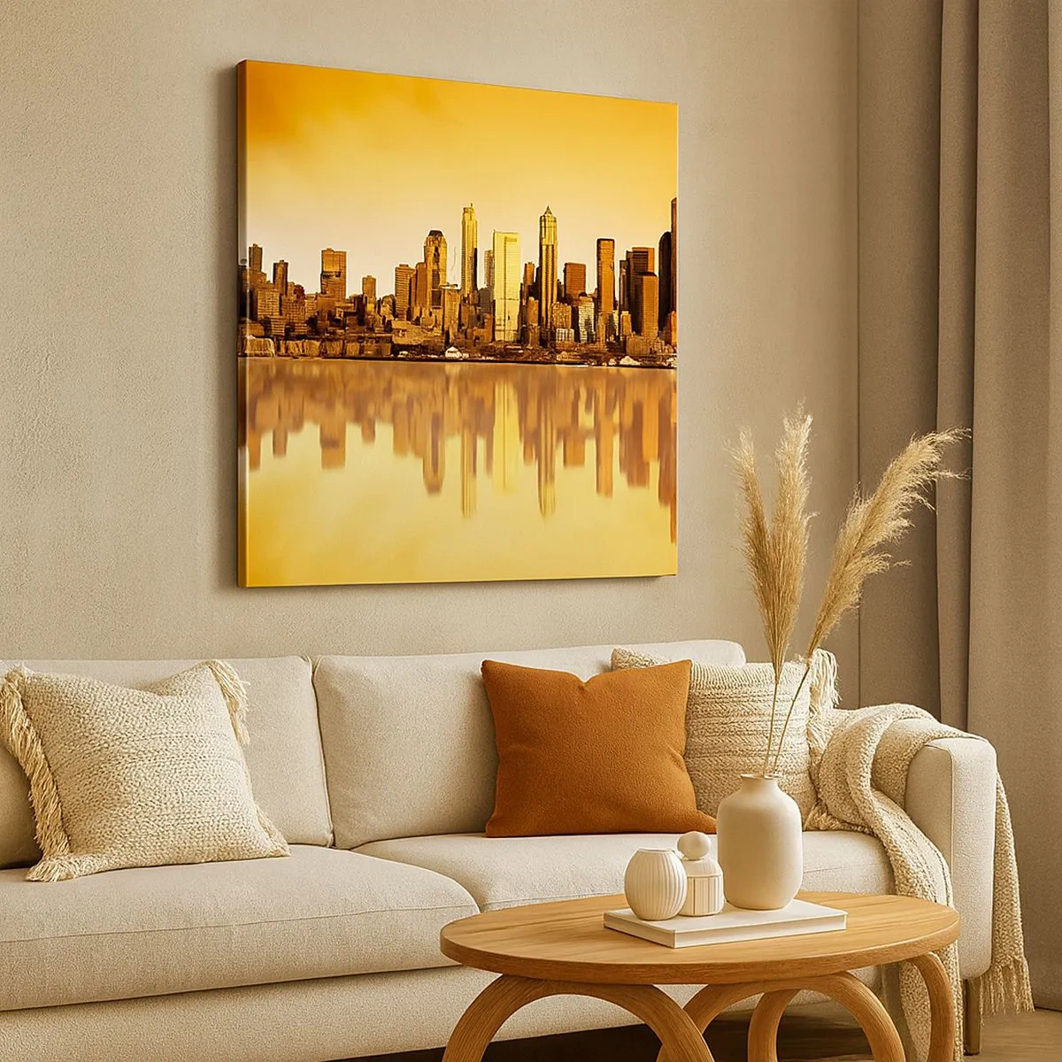 Lærredstryk - Billede på lærred - Storbyens stilhed - 30x30 cm