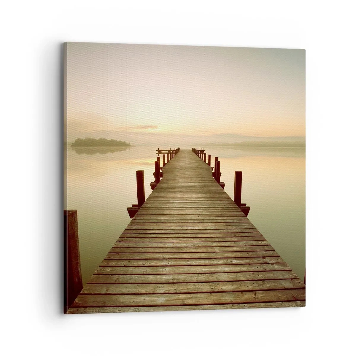 Lærredstryk - Billede på lærred - Før daggry, daggry, lys - 70x70 cm