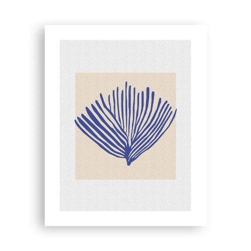 Plakat - Blå vifte - 40x50 cm