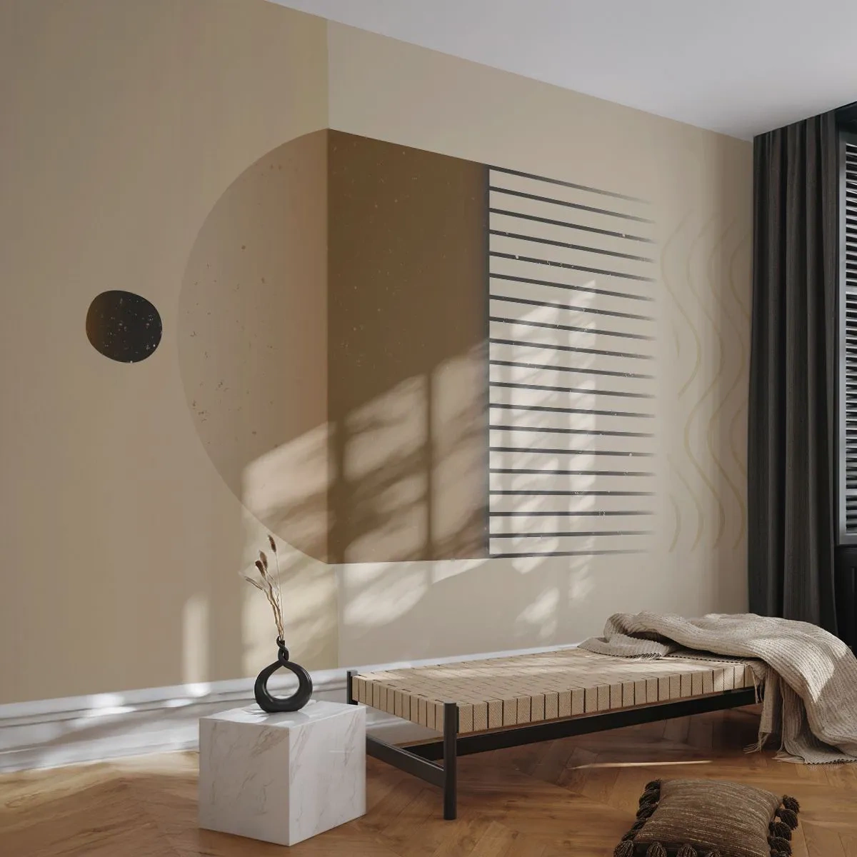 Fototapet Premium Canvas - Forskellige stater - Abstraktion, Stykke, Minimalisme - 200x140 cm