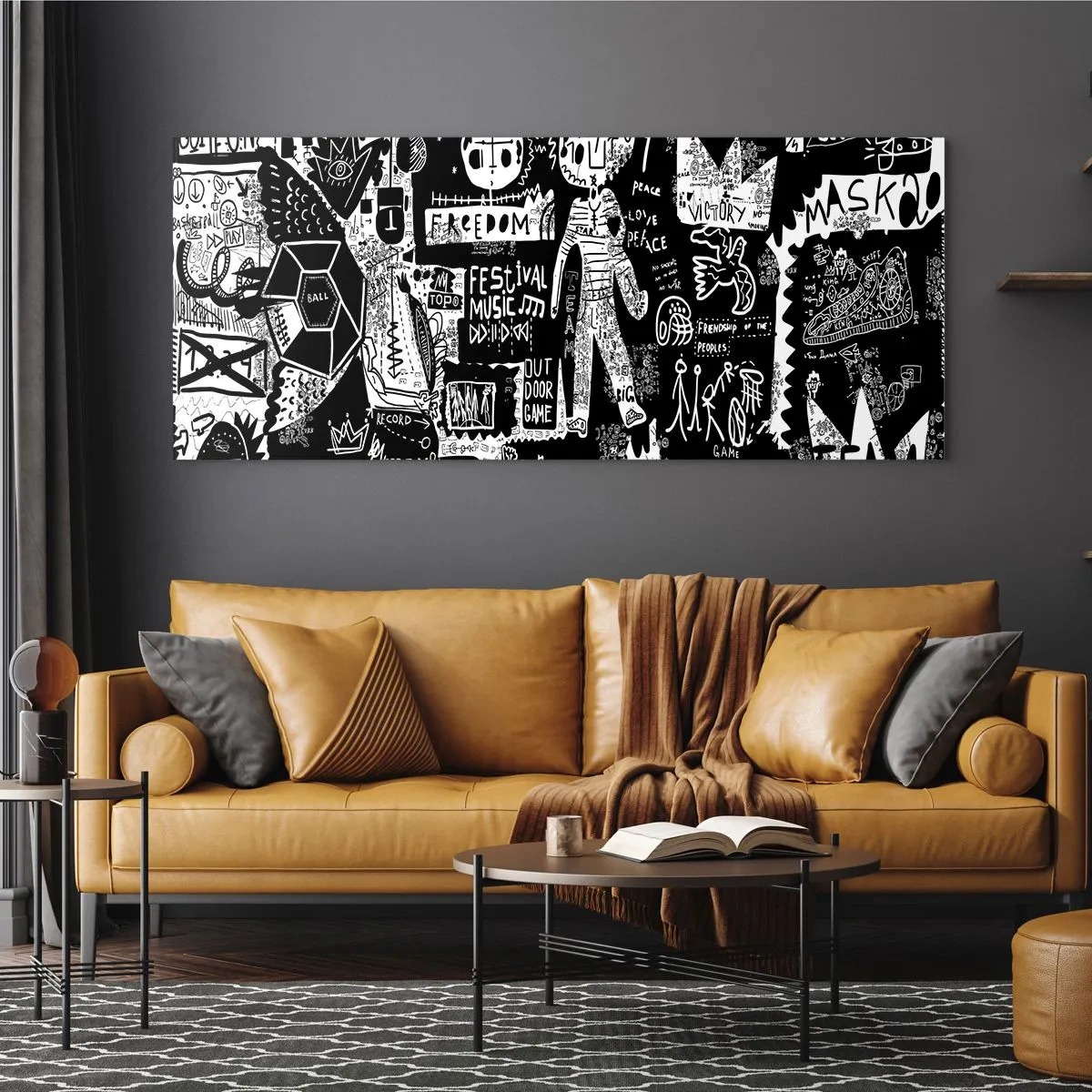 Billede på glas - Den åndelige ungdom med lov og glæde - 120x50 cm