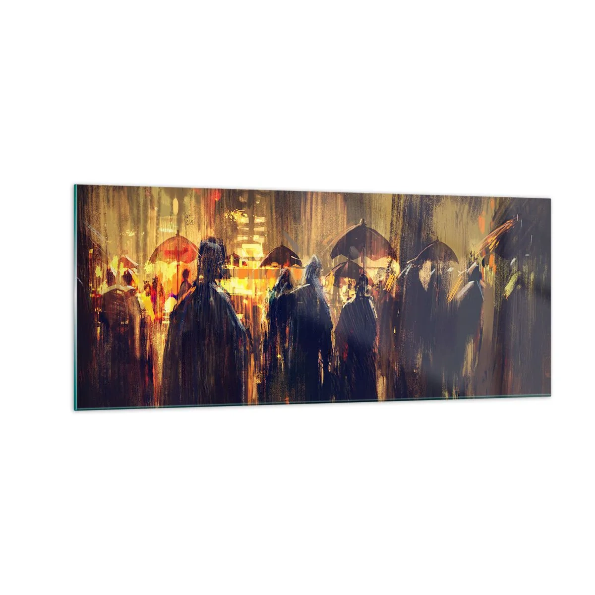 Billede på glas - Tilhængere af regnen - 100x40 cm