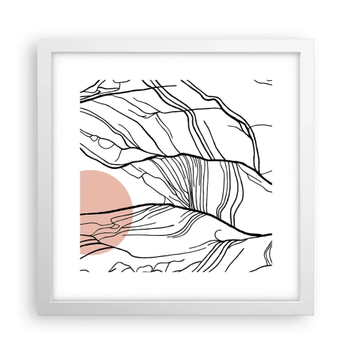 Plakat i hvid ramme - I et netværk af kviste - 30x30 cm