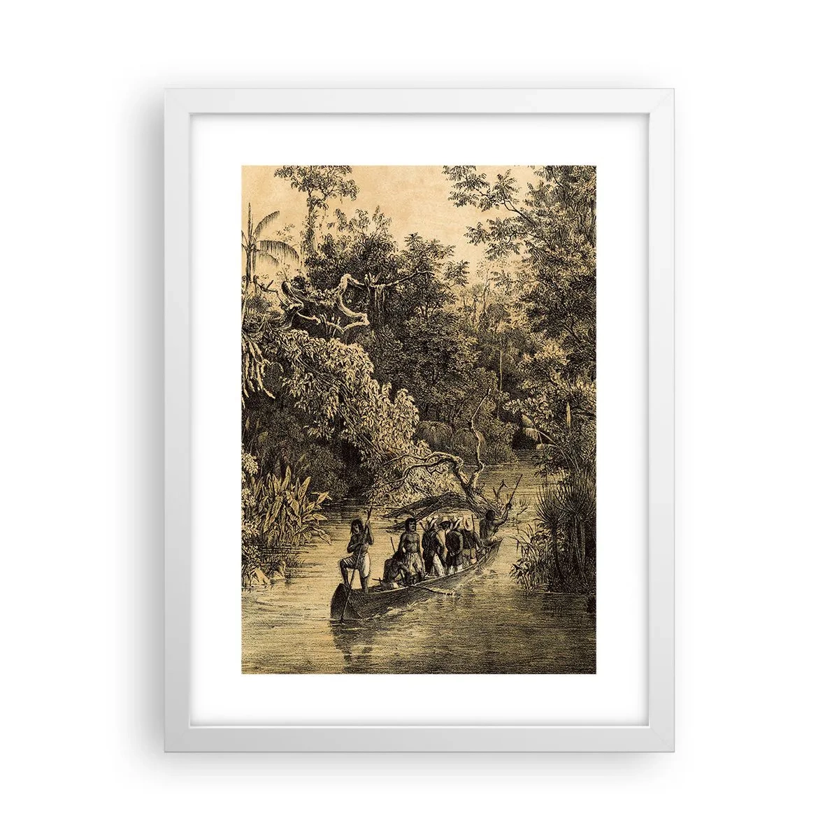 Plakat i hvid ramme - Rejsen til kilden - 30x40 cm