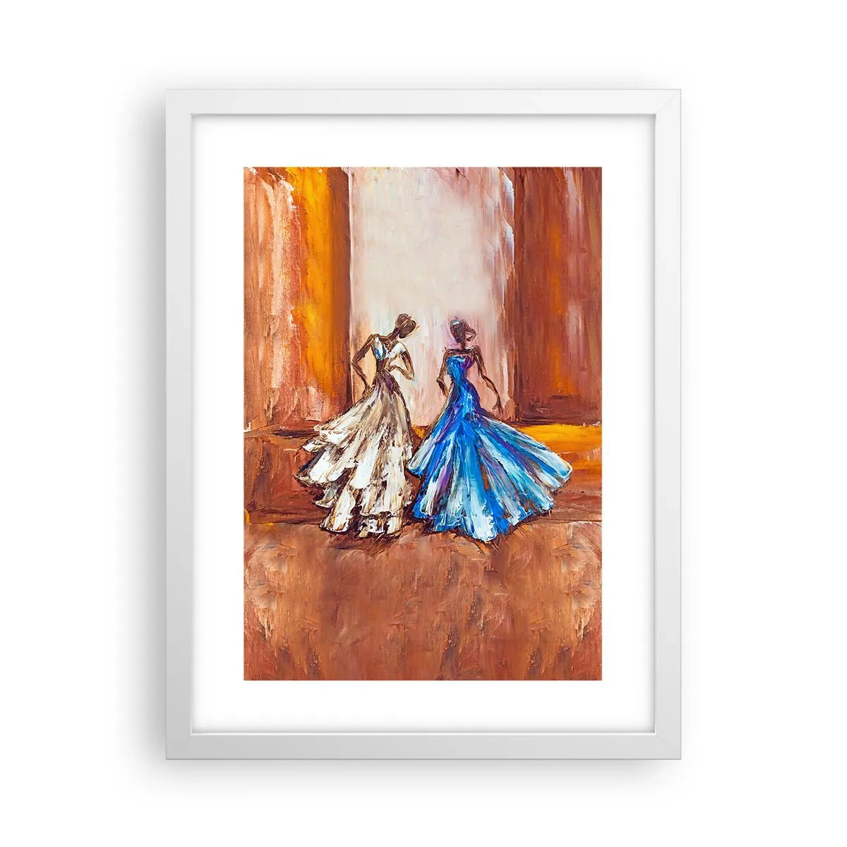 Plakat i hvid ramme - Den taknemmelige duo - 30x40 cm