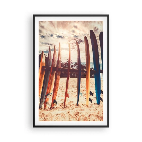 Plakat i sort ramme - Godnat, indtil i morgen - 61x91 cm