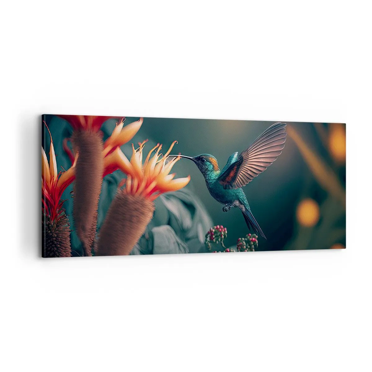 Lærredstryk - Billede på lærred - Et virkelig farverigt liv - 100x40 cm