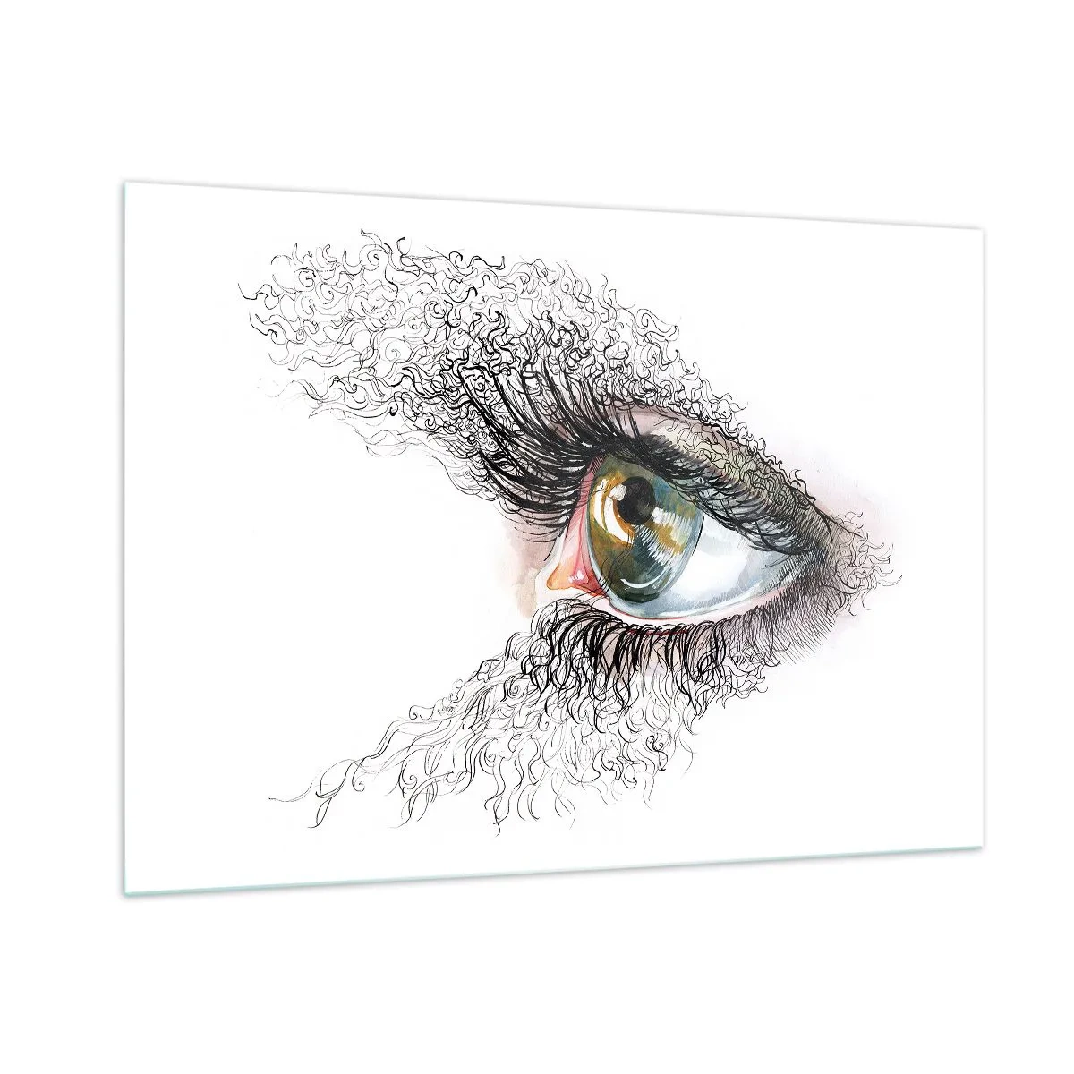 Billede på glas - Se direkte ind i sjælen - 100x70 cm